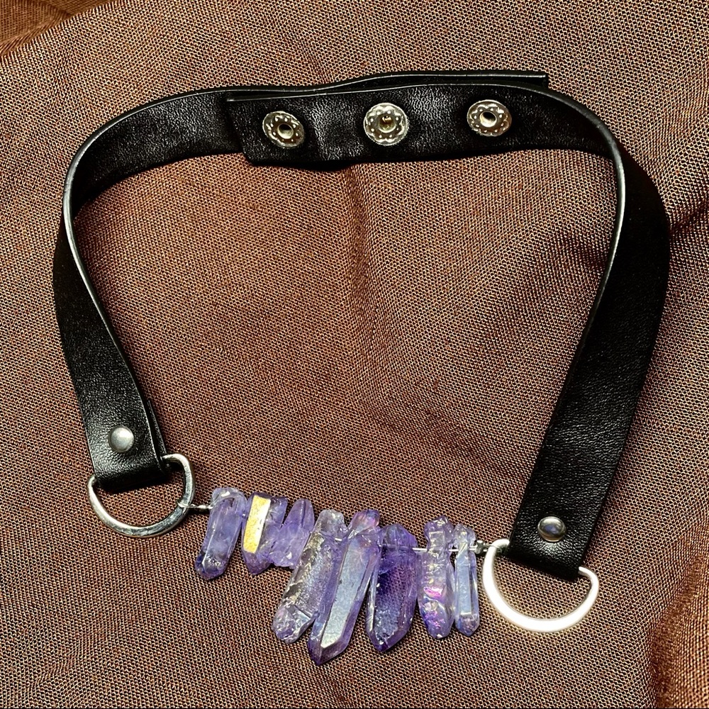 ✨Purple Crystal Choker!